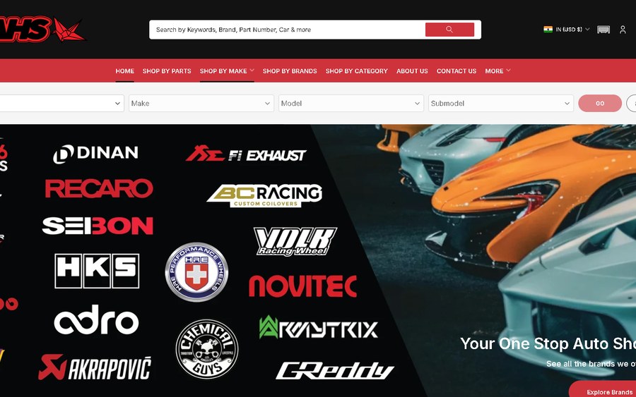 AutoHouse Supply homepage screenshot