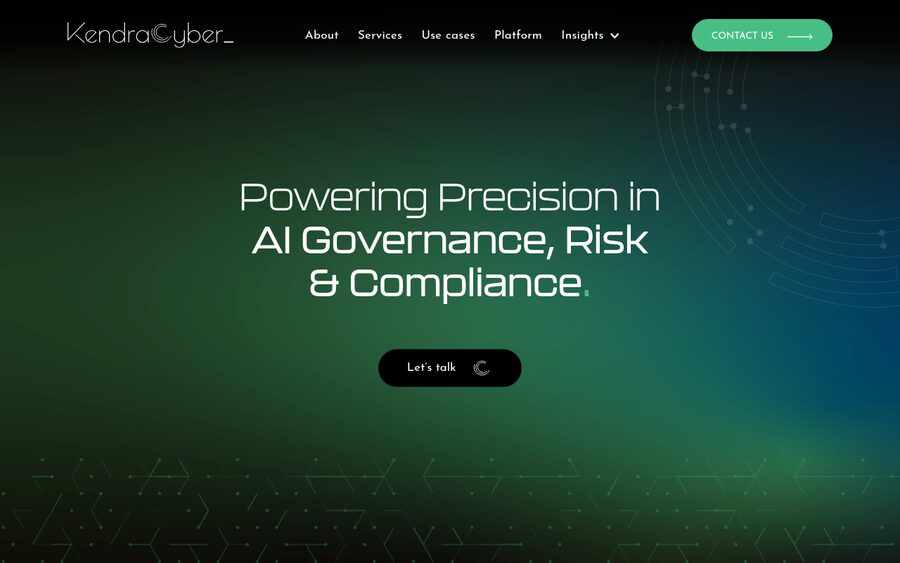 KendraCyber homepage screenshot